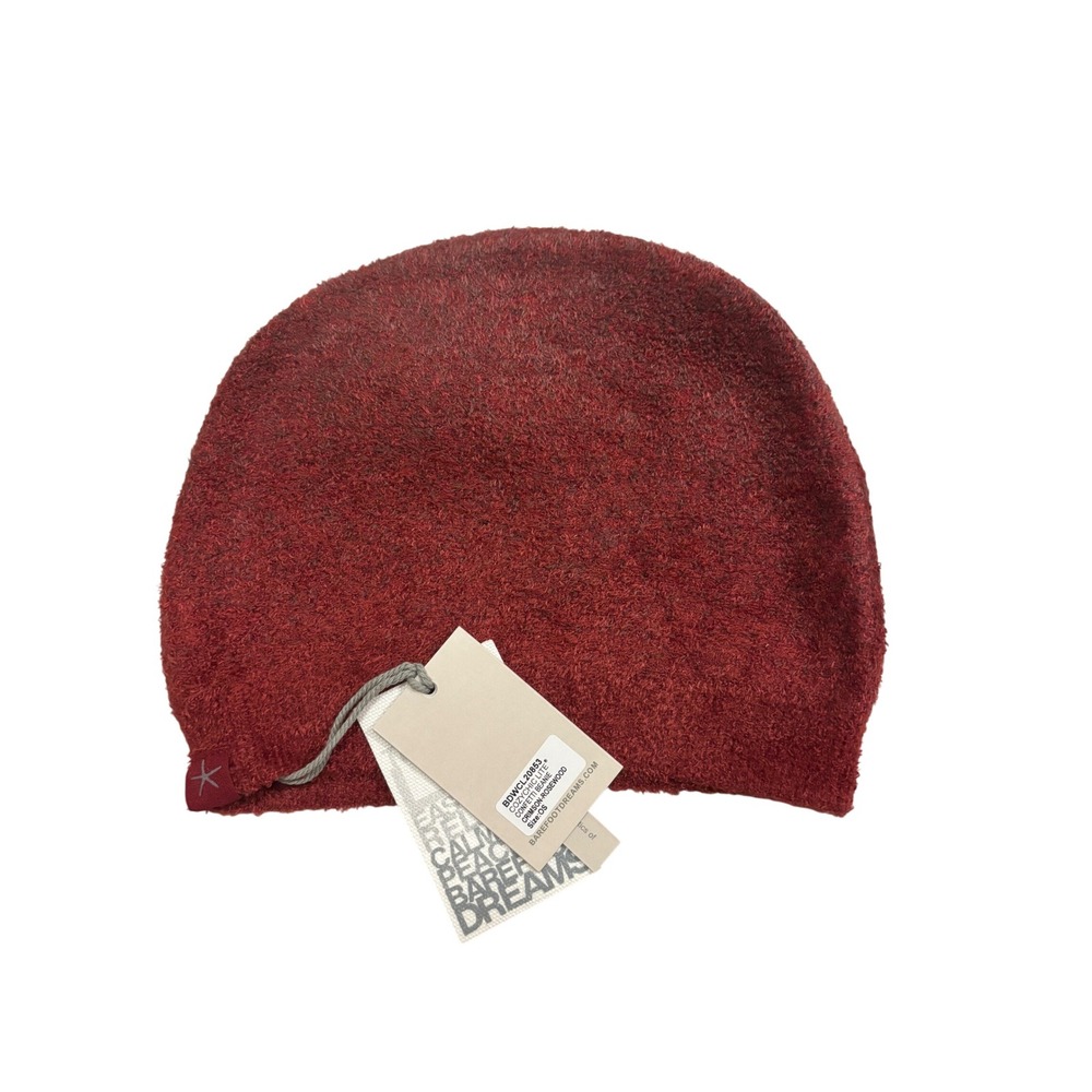 NWT Barefoot Dreams CozyChic Lite Confetti Beanie Crimson Rosewood‎